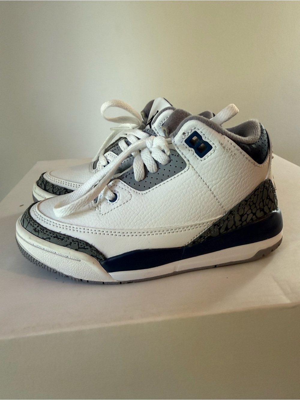 Nike Air Jordan 3 Retro Midnight Navy Sneakers Kids Size 11C #Lux-K-SH